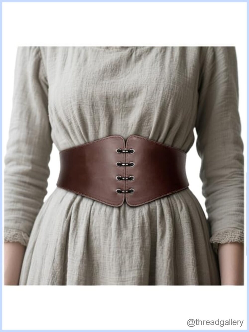 PU Leather Corset Belt Medieval Renaissance Waist Cincher Cosplay